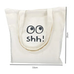 Shh Simple Paint Cavas Bag Women Large Capacity Canvas Handbag Daily Single Shoulder Bag Shopping Bag