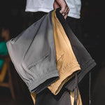 Maden Slight Stretch and Wrinkle-resistant Casual Pants for Men Straight Tapered Pants Male Fall Blazer Trousers Khaki Color