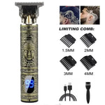 T9 LCD Electric Hair Clipper Oil Shaving Head Electric Pusher Carving Electric Shaver Rechargeble Hair Trimmer for Men Care
