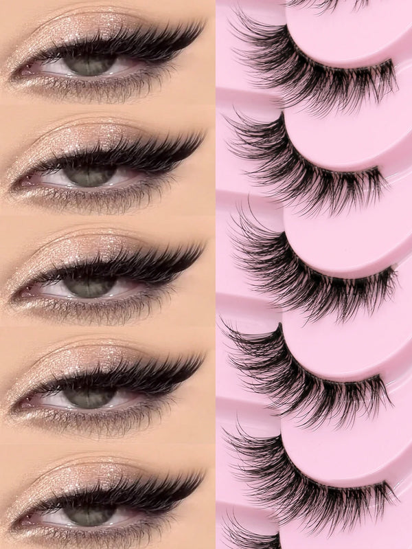 GROINNEYA Cat Eye Lashes Create Natural Look Half Eye Lashes With Winged Ends For Extended Eyelash For Daily Use