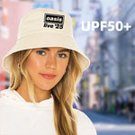 OASIS New 2025 Printed Cotton Bucket Hat Men Women Party Music Outdoor Fashion Panama Fisherman Hat Sun Beach Hat Wholesale