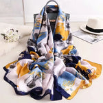 180*90cm fashion Luxury Brand Scarf Women Shawl  Wrap Spring muffler Hijab Bufanda Foulard Female Bandana Beach Stoles 2022 Silk