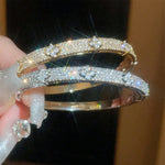 2025 New Four Leaf Flower Cube Zirconia Bracelet for Women Office Party Friends Gift    Jewelry Accessories