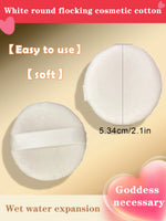 7PCS Portable and Practical High-grade White round Powder Puff for Base and Fixing Makeup