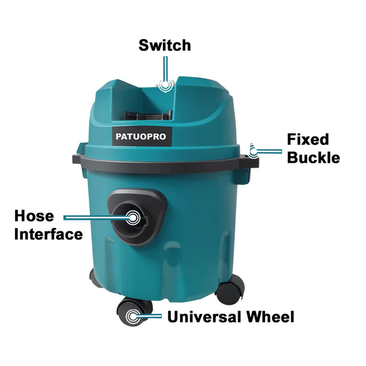 2-In-1 Wet and Dry Cordless Vacuum Cleaner 10L High-Power Suction Dust Collector With Wheels For Makita 18V Battery(No Battery)