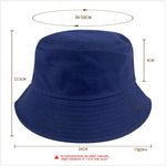 100% Cotton Solid Color Bucket Hat | Summer Sun Protection & Breathable Round Crown