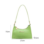 Fashion PU Shoulder Bag Casual Versatile Underarm Bags Simple Solid Color Handbag