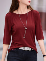 Women's solid color blouse
