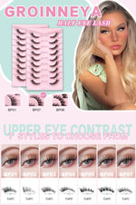 GROINNEYA Cat Eye Lashes Create Natural Look Half Eye Lashes With Winged Ends For Extended Eyelash For Daily Use