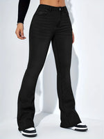 Women's jeans high waist stretch comfortable flared pants Denim pants