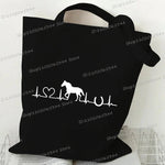 Books Heartbeat Women Fashion Shoulder Bag Bookworm Bibliophile Student Tote Bag 2024 New Heartbeat Trend Lady Commuter Handbag