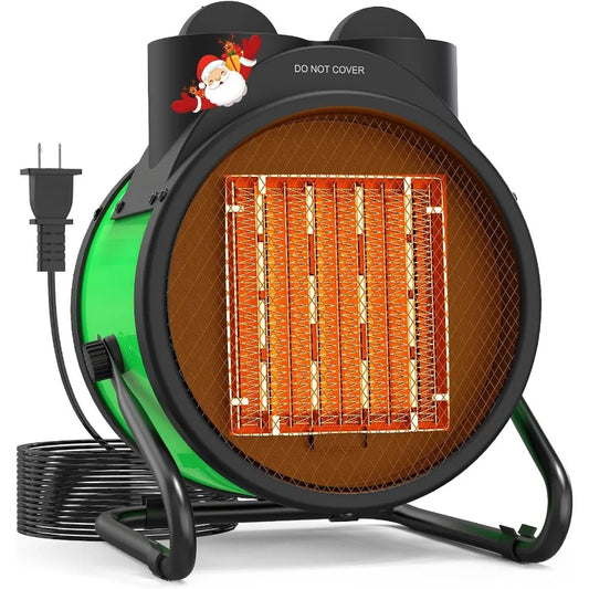 Outdoor Heaters for Patio 1500W Electric Garage Heater with 90°Adjustable Angle Overheat Protection and 2S Fast Heating Greenho