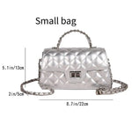 Women's Small Crossbody Bag Single Shoulder Handbag with Chain Strap - Mini Purse for Casual Daily Evening Use