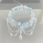 Colour Crystal Flowers Butterfly Pendant Beaded Bracelet for Women Multi Style Sweet Chain Charm Bracelets Girls Jewelry Gifts