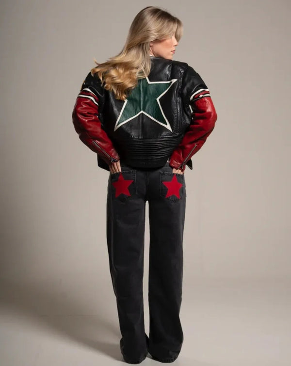 Vintage Splicing Baggy Jeans Women Clothing Street Harajuku Hip Hop High Waited Jeans Woman Casual Wide-leg Women Jeans Pants