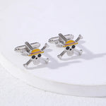 Personality Mens Skull Enamel Cufflinks Crossbones Wearing Hat Sleeve Button For Shirt Suit Tuxedo Blouse