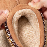 Slippers cotton home cotton shoes winter couples thick soled home solid color warm cotton slippers with velvet non-slip