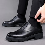 Hidden Heel 8/10CM Cow Leather Men Shoes Office Work Elevator Shoes Brand Man Business Oxfords Footwear Suit Shoes Lift Sneakers
