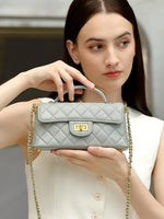 Design Luxury Women's Bag 2025 New Handbag, Quilted Chain Leather Shoulder Bag, Mini Square Bag, Top Handle Bag