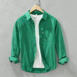 Autumn New Long Sleeve Shirt for Men Cotton Turn-down Collar Loose Shirts Fashion Men's Clothing