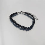 Shiny Transparent Crystal Irregular Beaded Bracelet for Women Korean Mulit-cut Pink Glass Chain on the Hand Jewelry Girls Gifts