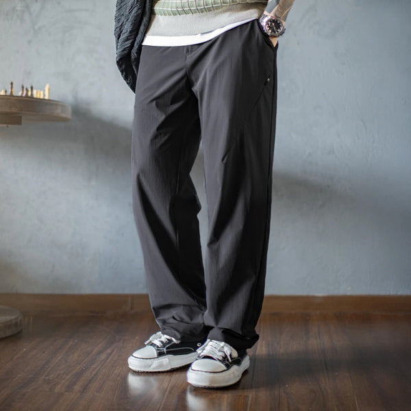 Maden Casual Men's CleanFit Dress Pants Solid Color Straight Trousers with YKK Zipper Fly Timeless Office Pants for Business