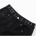 Patchwork Leopard Star Metal Rivet Jeans Y2k Denim Pants Women Female Baggy Dragging Hip High Street 2025 Casual Trousers