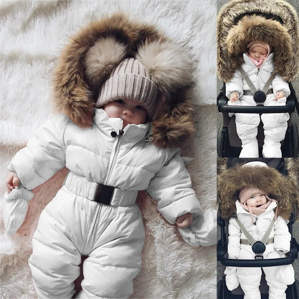 Winter clothes Infant Baby Snowsuit Boy Girl Romper Jacket Hooded Jumpsuit Warm Thick Coat Outfit Kids Outerwear Infant Clothing