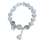 1PC Original Opal Sea Blue Treasure Moonlight Crystal Bracelet Light Luxury Elastic Bracelet For Girls Women Jewelry Accessories