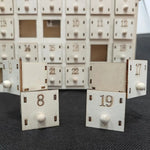 Christmas Advent Calendar 24 Days Countdown Decoration Reusable Detachable Wooden Tabletop Christmas Decoration