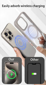 Luxury Magnetic Wireless Charge For Magsafe Case For iPhone 15 14 13 12 11 Pro XR XS Max Shockproof Soft Bumper Cover Clear Case