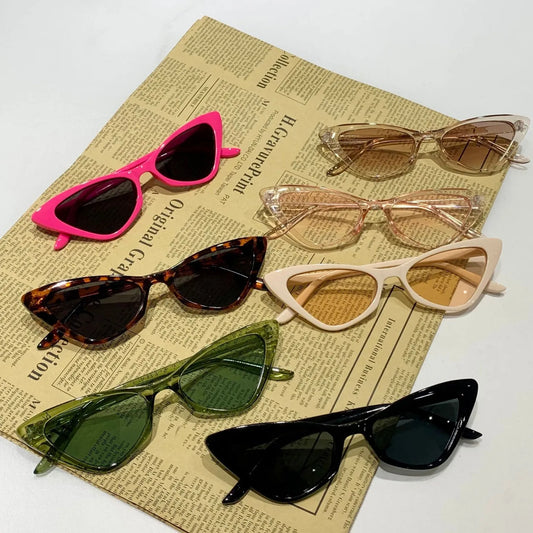 Small Frame Vintage Square Sunglasses Women Men Cat Eye Sun Glasses Eye Glasses Goggle Square Male Female Triangle Sunglasses