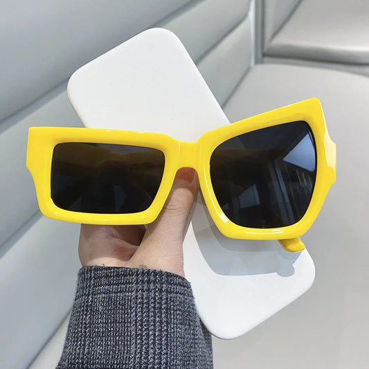 Eyebrow Sunglasses Women Men polygon Vintage Brand Designer Square Sun Glasses For Women Shades Female Eyewear Unisex Glasses