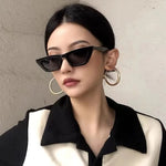 Vintage Cat Eye Sunglasses Woman Retro Shades Black Sun Glasses Female Fashion Small Frame Mirror Square Oculos De Sol