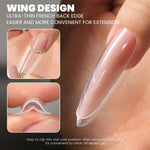 YOKEFELLOW X MR NAIL Sandwich Dual Nail Forms 240pcs 15size Extensions-Dual Forms Coffin Almond Nail Forms Top Mold Bottom Mold