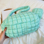 G5AE Womens Quilted Puffer Shoulder Bag Large Capacity Lightweight Handbag with Purse