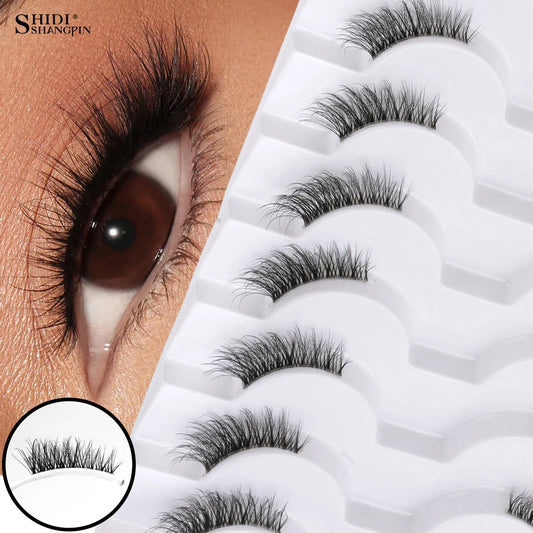 New Half Eyelashes False Lashes 5/10 Pairs 3D Mink Lashes Natural Eyelash Extension Cat Eye Eyelashes Makeup faux Cils maquiagem