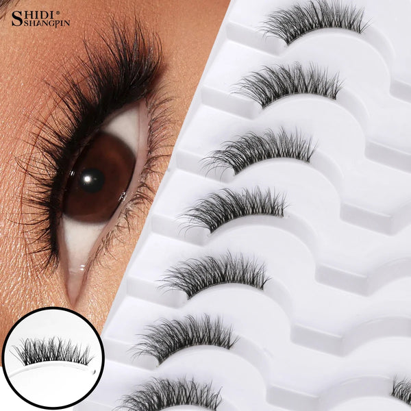 New Half Eyelashes False Lashes 5/10 Pairs 3D Mink Lashes Natural Eyelash Extension Cat Eye Eyelashes Makeup faux Cils maquiagem