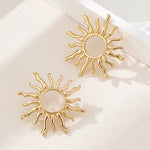 1Pair Fashion Temperament Elegant Sun Flower Stud Earrings For Women Girls Versatile Stud Earrings Jewelry Accessories Gifts