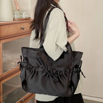 Trendy Bowknot Handbag Shoulder Bag Large Capacity Casual Tote Bag Underarm Bag Daily Commuting Bag Travel Beach Bag