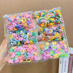 10/20Pcs/Set Cute Cartoon Rubber Elastic Hair Bands Girls Not Hurt Hair Small Scrunchie Kids Sweet Hair Ties Hair Accessories