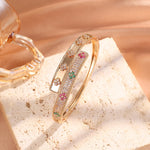 ZAKOL Luxury Full Shiny CZ Four-leaf Flower Designd Open Bracelet for Women Premium Wedding Party Jewelry Birthday Gift