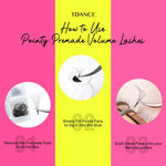 TDANCE 1000 Fans Loose Fan Mixed Length Pointy Base Premade Fans Sharp Thin Slim Medium Stem Volume Russian Eyelashes Extensions