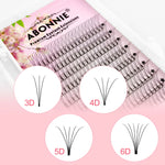 ABONNIE Premade Volume Fans Short Stem 3d/4d/5d/6d Russian  Eyelash Extension Mink Eyelash Extension All Size Lashes Tray