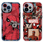 Marvel Spider Man Clear Case For iPhone 16 Pro Max 15 14 Plus 13 12 11 Pro XR XS X 8 7 SE 2020 Soft Silicone Protective Funda