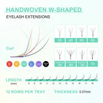 NAGARAKU Automatic Flowering 3D 4D 5D 6D 7D 8D W Shape All Size Premade Fans Eyelash Extensions Natural Soft Individual Lashes