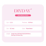 DIYDAY U-shaped YY Eyelash Extension Premium PBT Double Layer U Sahpe YY Lashes Ultra Soft Featherlight False Mink Eyelashes