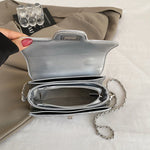 Women's Small Crossbody Bag Single Shoulder Handbag with Chain Strap - Mini Purse for Casual Daily Evening Use