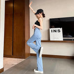 Summer Ultrathin Lyocell Women's Jeans High Waist Straight Fashion Pants Streetwear  Casual Female Wide Leg Denim Trouser