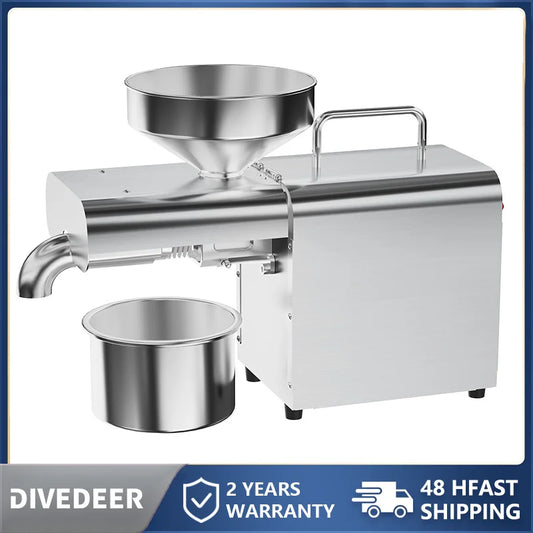 DIVEDEER 2025 New X3C Automatic Home Intelligent Oil Press Machine Small Commercial Stainless Steel Oil Press Machine